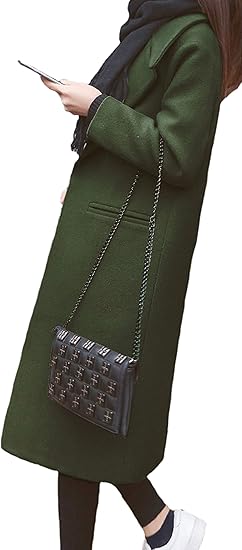 Amazon Keimi ケイミ レディース チェスターコート ロング丈 マキシ丈 テーラードジャケット ロングアウター カシミヤコート アウター 秋冬 ラシャコート レディース 無地 シンプル 保温防風黒 コート ジャケット 通販