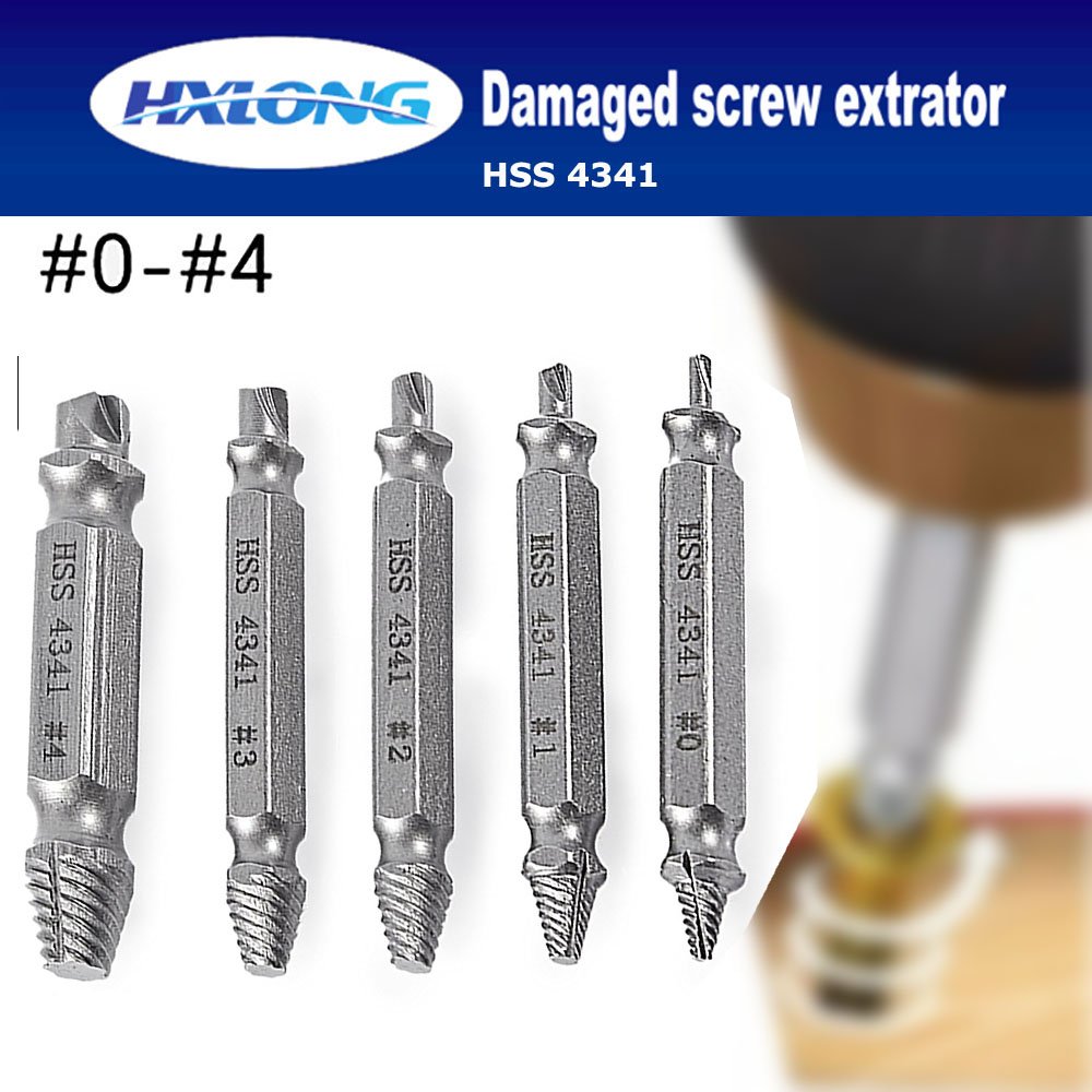 Damaged Screw Extractor and Remover Drill Tool by HXLONG,Easily Remove