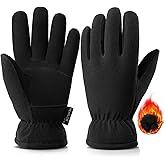 OZERO Winter Gloves for Men & Women: -30℉ Warm Thermal Running Cycling and Work Gloves for Men Cold Weather | Deerskin and Polar Fleece Insulated Winter Gloves Men