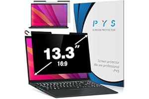 PYS Magnetic Laptop Privacy Screen 13.3 Inch - Removable Computer Privacy Screen for 13” 16:9 Ratio Laptop, Anti-Glare Matte Screen Protector Compatible with Lenovo hinkpad Hp elitebook Dell ASUS XPS