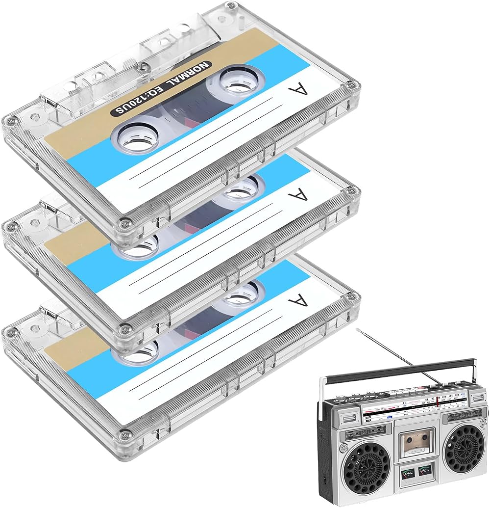 Eophmi Blank Cassette Tapes 90min 3 Pack for Recording