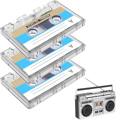 Eophmi Blank Cassette Tapes 90min 3 Pack for Recording