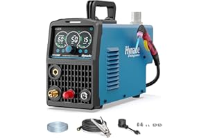 Plasma Cutter with Large LED Display, [Non-Touch Pilot Arc] [Air Sensor] hynade 50A Plasma Cutter Machine 110/220V Dual Voltage, IGBT Inverter, 1/2'' Clean Cut, 2T/4T for Beginners DIY(User Manual)