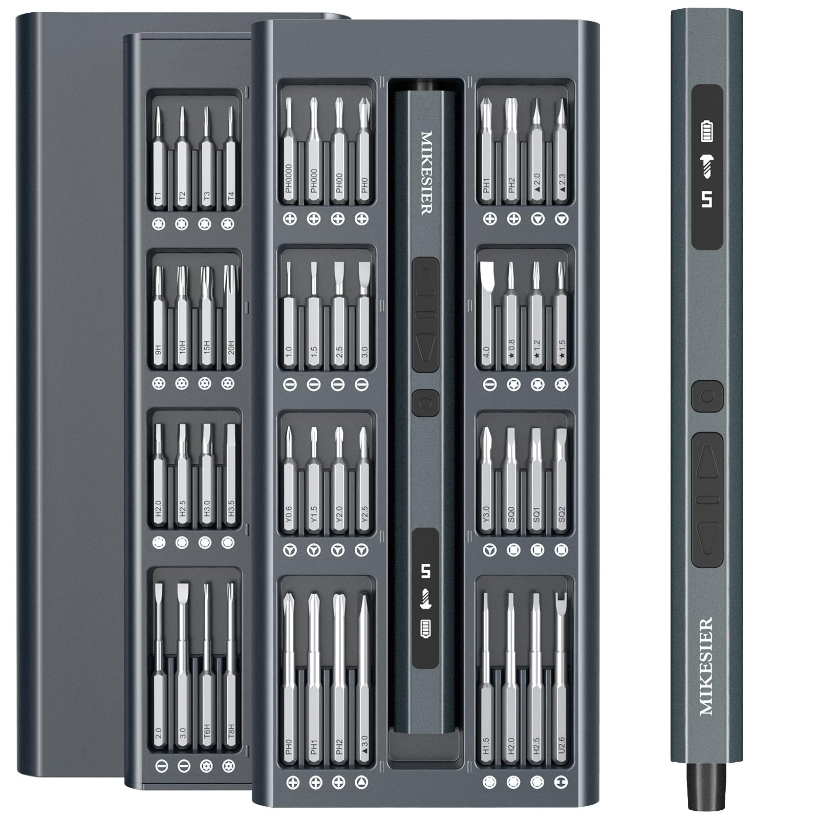 Photo 1 of 3.7V Mini Electric Screwdriver, Precision Screwdriver Set, Cordless Screwdrivers with Smart Display, 64 Magnetic Bits, Magnetic Storage, Portable Repair Tool Kit for Electronics Phone Laptop Watch