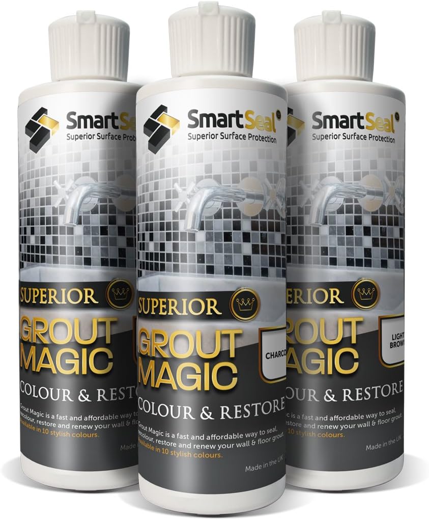 Smartseal Grout Magic Black 1 x 237ml. an Amazing Grout Restorer That