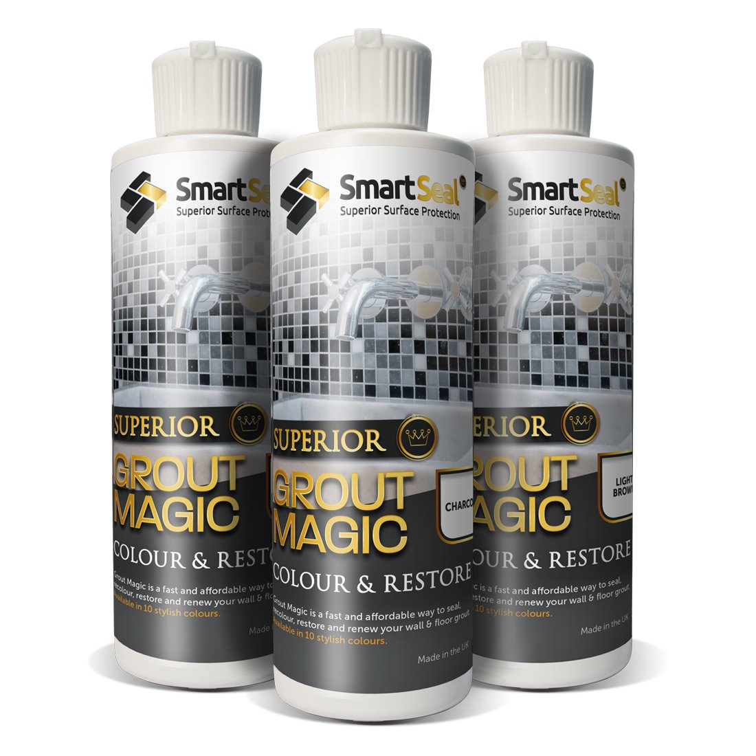 Smartseal Grout Magic – Ivory, 237ml – Professional Reviver & Colour Restorer – Long-Lasting Sealer Superior to Grout Pens & Paint – 15-Year Durability