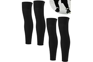 Chicingyou 2 Pcs Knit Ice Hockey Socks 28-30 Inch Black Adult Sizes Thick and Durable for Men Outdoor Activities