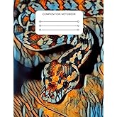Composition Notebook: Snake Themed with Wide Ruled Lined Paper. Workbook and Journal for Students, Home, School and College.