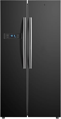 Hoover Hsbsf178mbk Freestanding Side By Side American Fridge Freezer Frost Free 510l Total Capacity 89 5cm Wide Black Amazon Co Uk Large Appliances