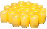 EcoGecko Set of 24 Premium Flameless Votive Candles, Battery Operated, LED Candles, Long Battery Life 120+ Hours, Batteries Included