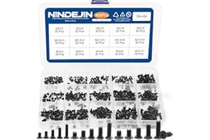 NINDEJIN Laptop Computer Screw Kit, M2 M2.5 M3 Countersunk Flat Head Phillips Mini Screws Set, Replacement Screw Electronic Repair Accessories