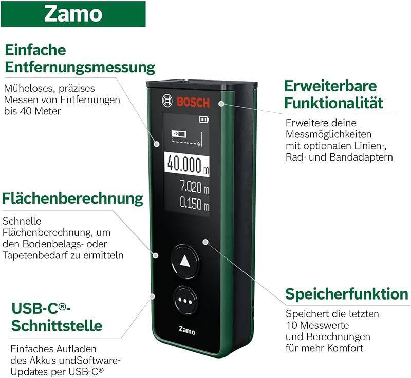 Laser-Entfernungsmesser Zamo