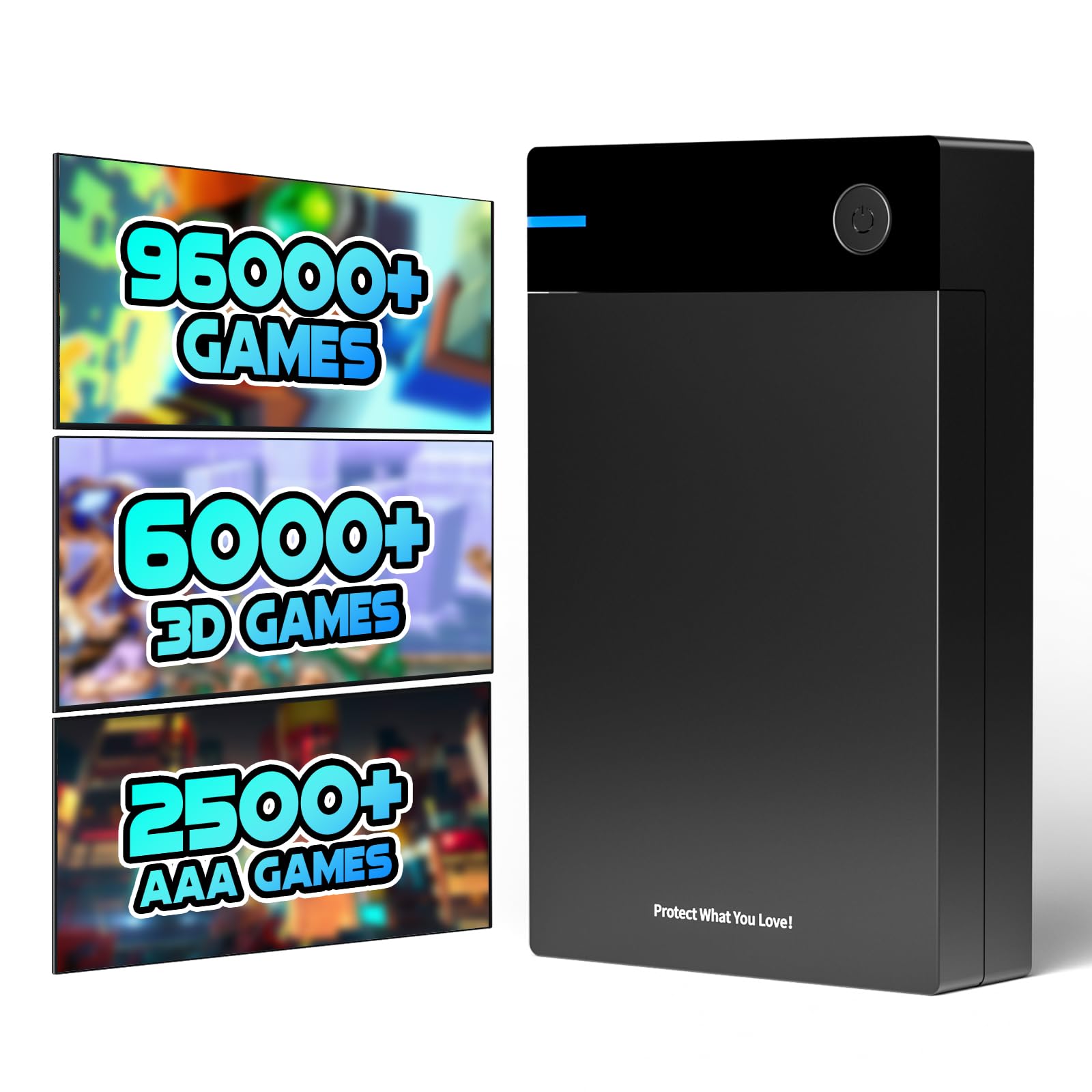 Photo 1 of Kinhank 12TB Retro Gaming Hard Drive, Retro Game Hard Drive with 96000+ Classic Games,Retro Game Consoles Portable Game Hard Drive Disk Compatible with Win-7/8/10/11