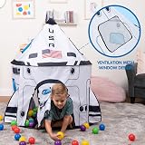 JOYIN Rocket Ship Play Tent for Kids Indoor Outdoor Preschool Toy view 2