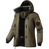 FREE SOLDIER Women's Waterproof Ski Snow Jacket Fleece Lined Warm Winter Rain Jacket with Hood Fully Taped Seams