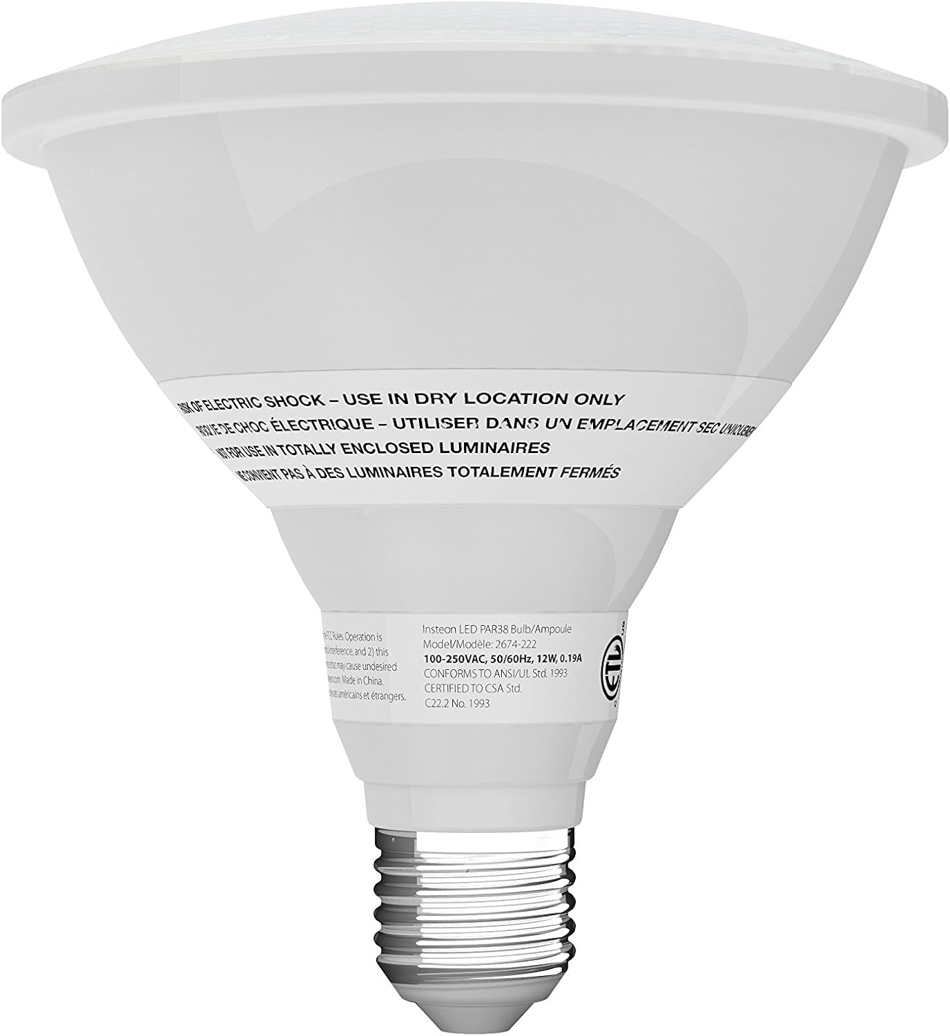 Insteon Smart Dimmable LED Light Bulb for Recessed Lights (PAR38