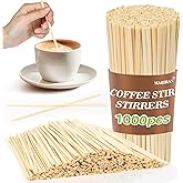 MAQIHAN 1000pcs Sip Stirrers - Bamboo Coffee Stir Sticks Disposable Hot Drink Beverage Stirring Swizzle Stir Sticks for Coffe