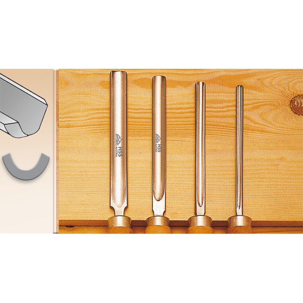 Stubai 700507 HSS Spindle Gouge, Silver/Beige, 7 mm