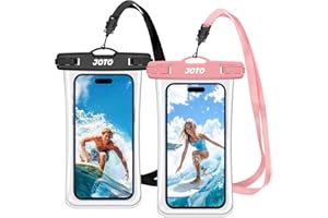 JOTO 2 Pack Waterproof Phone Pouch Case Up to 7", IPX8 Underwater Phone Case Cellphone Dry Bag for iPhone 17/Air 16 15 14 13 12 Pro Max Xs Max XR X 8 7 6S Plus SE/Galaxy S24 S23 S22 S21 -Blackpink
