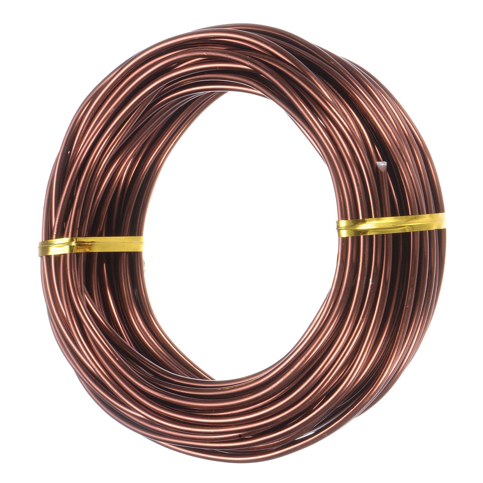 M METERXITY 2.5mm Bronze Bonsai Training Wire, 32.8 Feet Total Aluminum, 1 Roll, 24 AWG, 125 MPa Tensile Strength, DIY Crafting