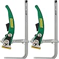 MICROJIG MatchFit Ratchet Clamp, 2-PACK | 7-Inch Capacity, Anti-Pivot Spring, Quick Release Trigger, No-Mar Clamp Pad, Compatible with Dovetail System & Track Saw Guide Rails, DVC-700RAPX2