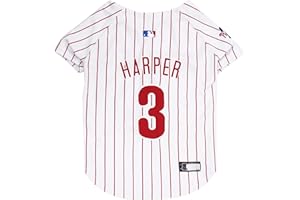 PETS FIRST MLBPA Dog Jersey - Bryce Aron Max Harper #3 Pet Jersey - MLB Philadelphia Phillies Mesh Cat Jersey, Small