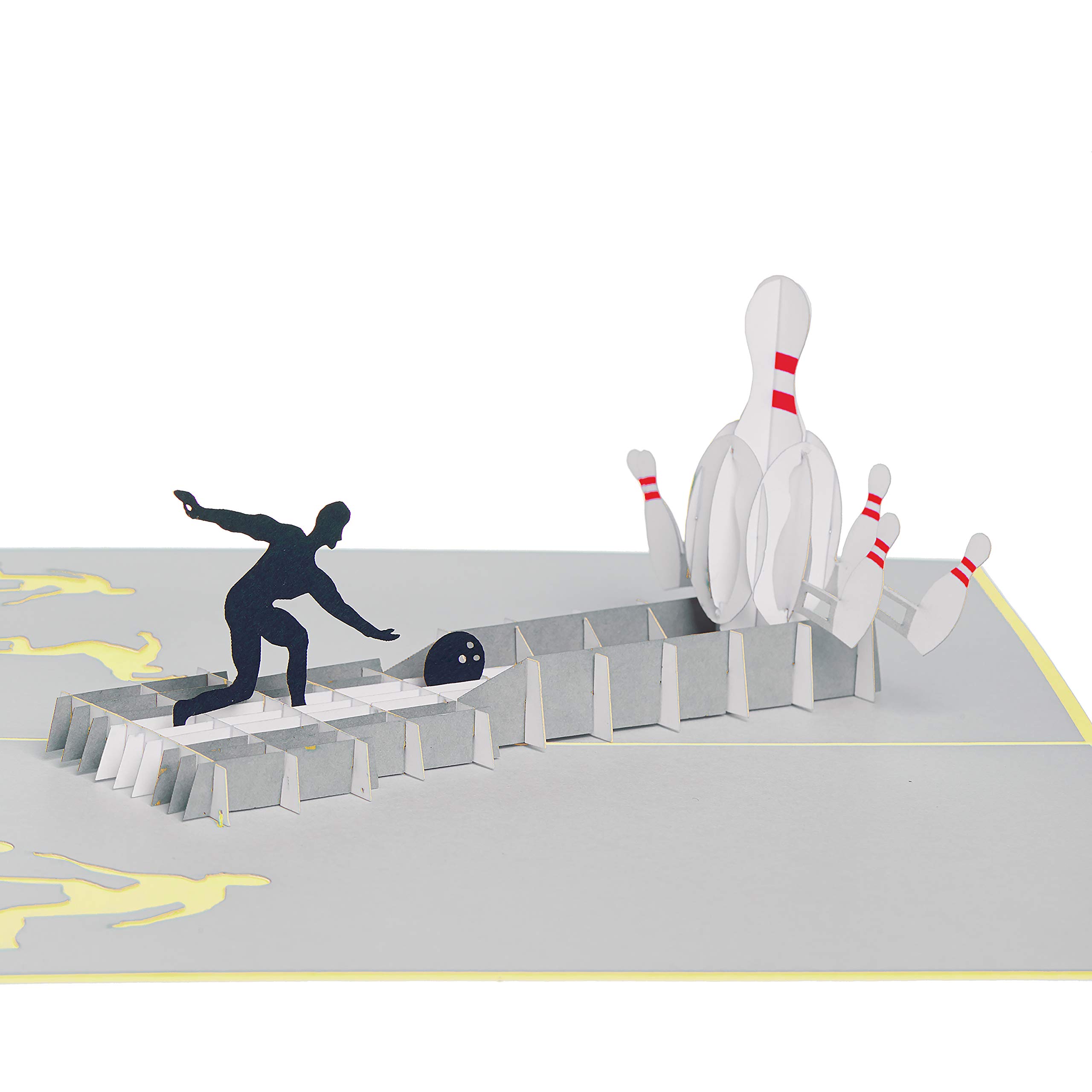 Rykamia Pop Up Card - Bowling Birthday & Occasion Card, Blank & Personalized, Graduation, Get Well, Friendship, Just Because, Bowling Gifts