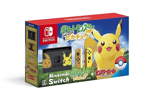 Amazon Com Nsw Nintendo Switch Pikachu Eevee Edition With Pocket Monsters Let S Go Pikachu Monster Ball Plus Limited Edition Japan Video Games