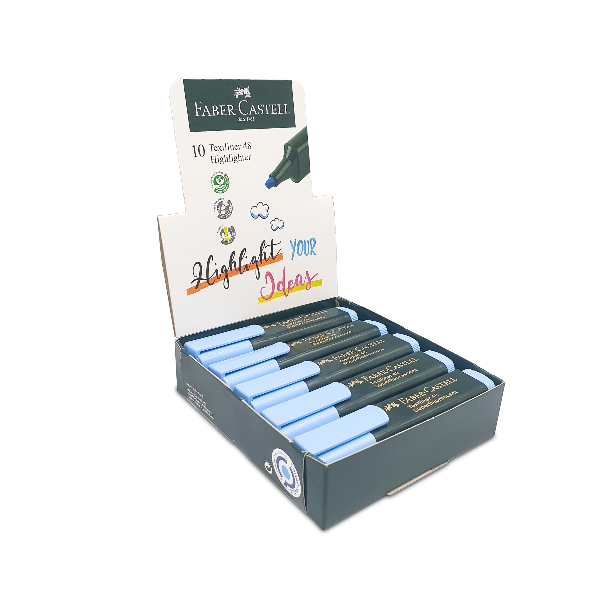 Faber-Castell 48-44 Text Liner - Blue (Pack of 10)