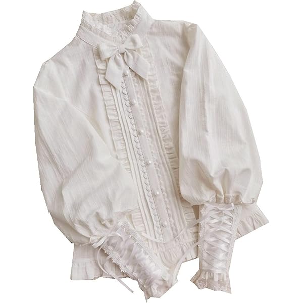 Amazon.com: Women's Victorian Vintage Lolita Tops Shirt Long