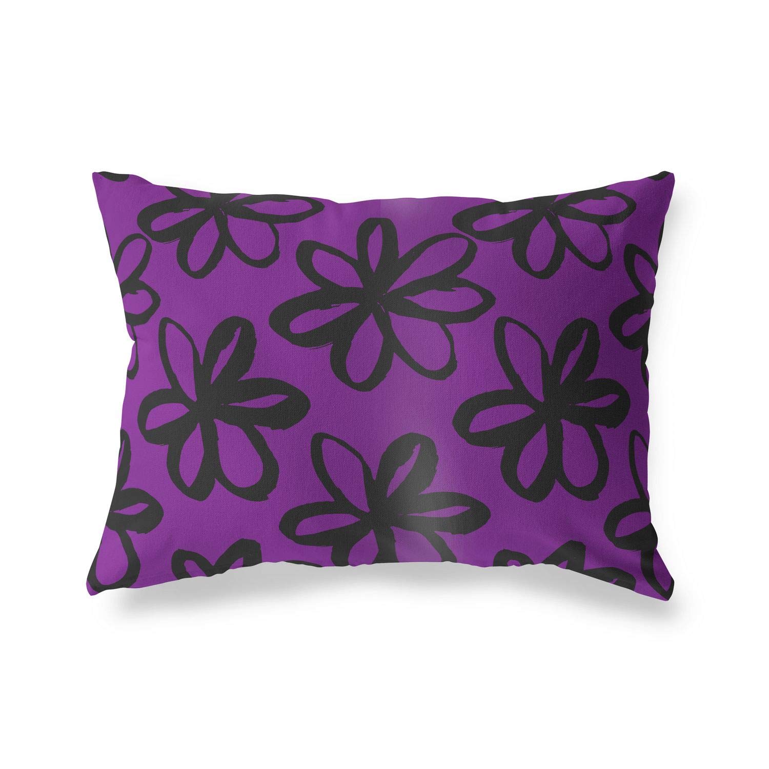 Bonamaison Decorative Cushion Cover Purple & Black, Throw Pillow Covers, Home Decorative Pillowcases for Livingroom, Sofa, Bedroom, Size: 35x50 Cm - Designed and Manufactured in Turkey