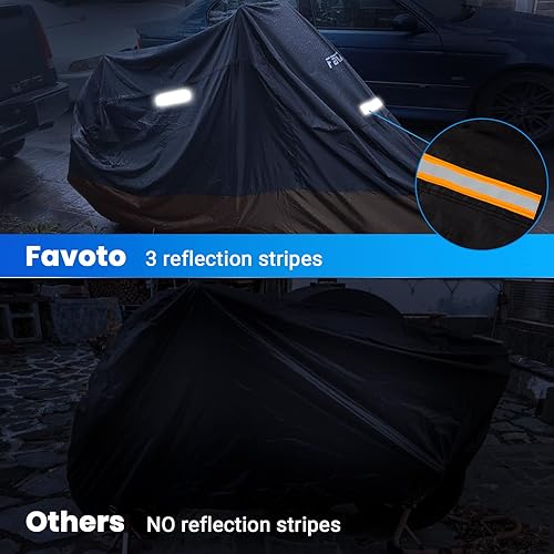 Favoto Motorcycle Cover Waterproof All Season Weather Sun Outdoor