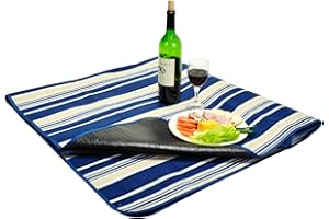 Picnic at Ascot Outdoor Picnic Blanket With Water Resistant Backing, Extra Large 60" x 80"