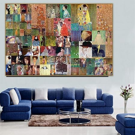 Zkkpainting Peinture A L Huile Photo Mur Art Impressions Sur Toile Peinture Gustav Klimt Vieux Maitre Celebre Le Danseur Affiche Pour Salon Decoration De La Maison Amazon Fr Cuisine Maison