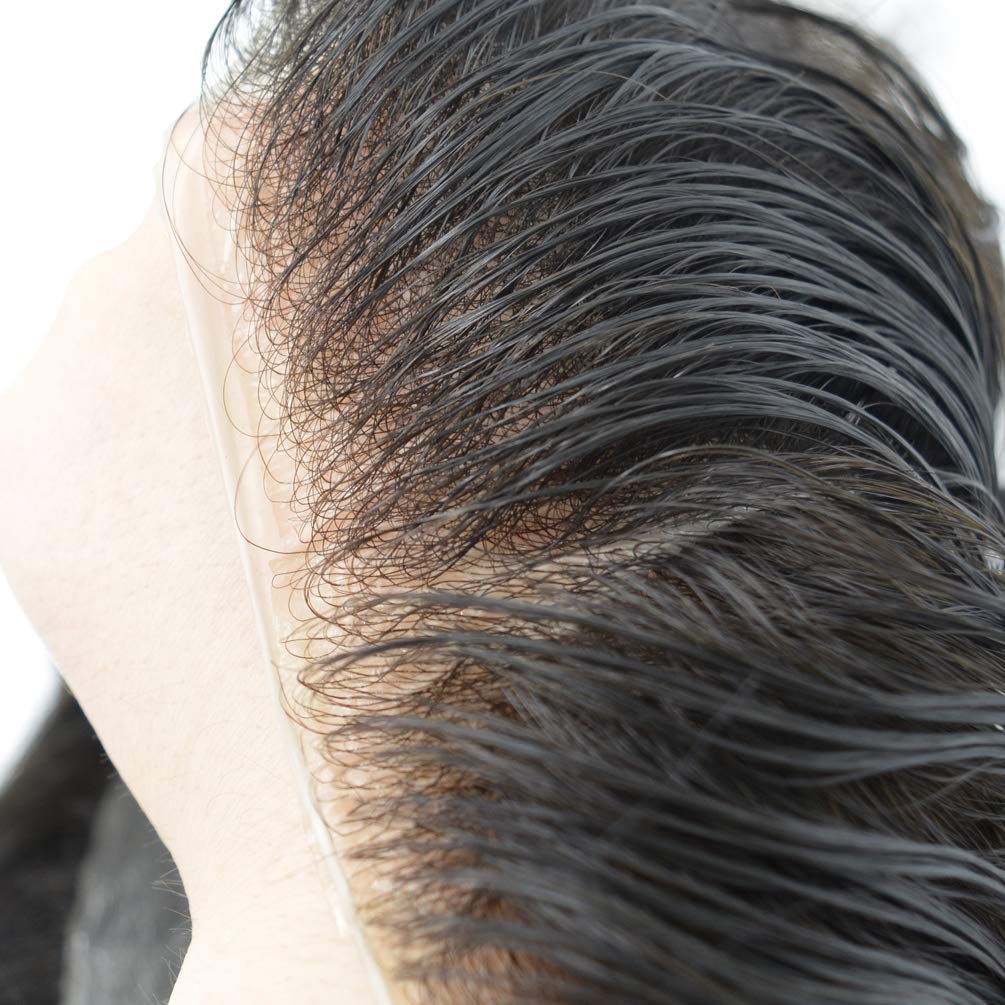 Hairnotion Super Thin Skin Amazing Natural 100% Human Hair Light To Medium Density Toupee For Men (Dark Brown #3) โ image 1