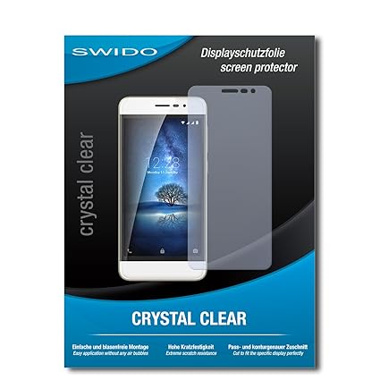 SWIDO Schutzfolie für Coolpad Torino S [2 Stück] Kristall-Klar, Hoher Härtegrad, Schutz vor Öl, Staub und Kratzer/Glasfolie, 