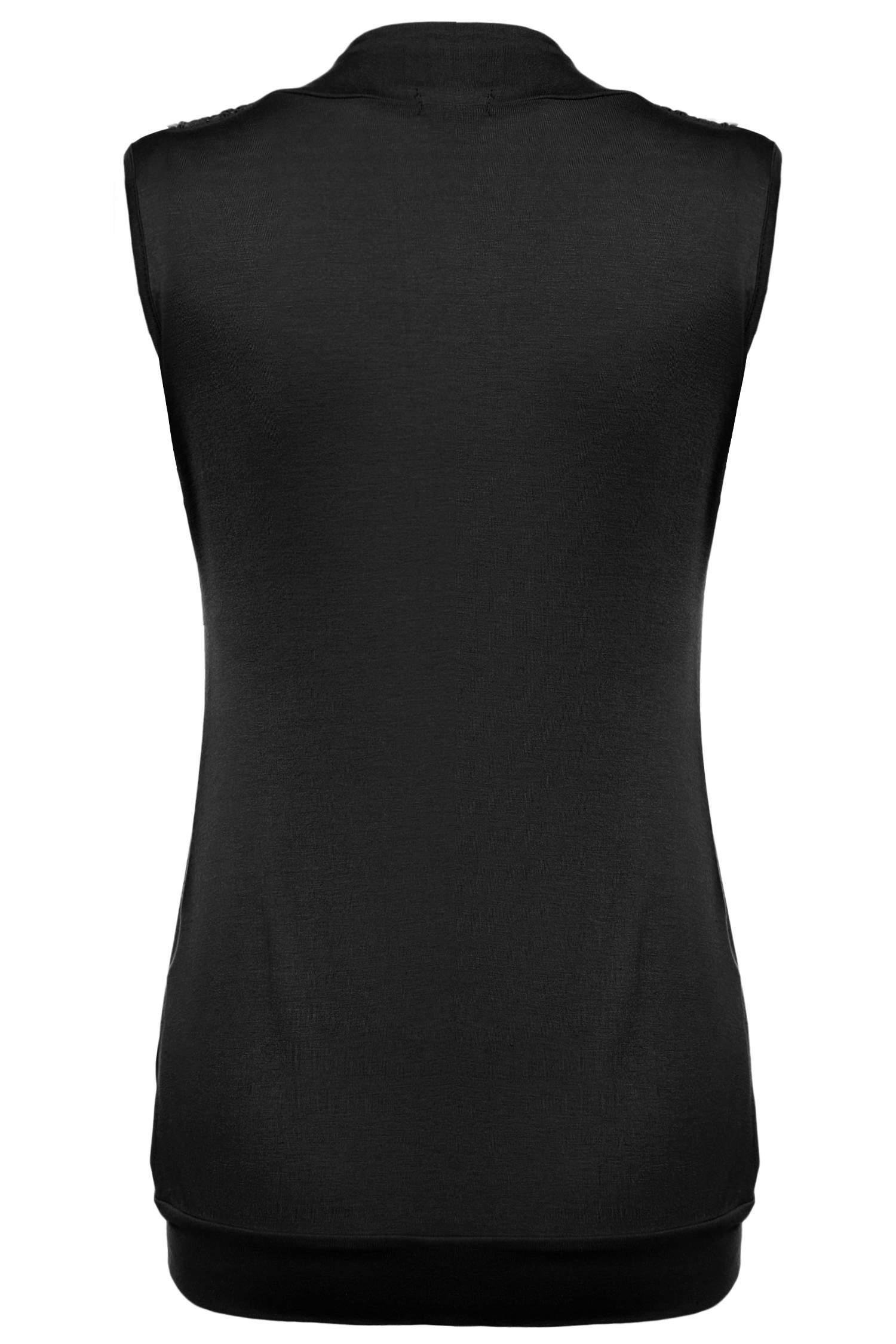ELESOL Women\'s Casual Cotton Stretchy Top V neck Solid Color Fashion T Shirt Black L