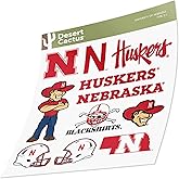 Desert Cactus University of Nebraska Sticker GBR NU Huskers Vinyl Decals Laptop Water Bottle Car Scrapbook Sheet T2 (Type 2)