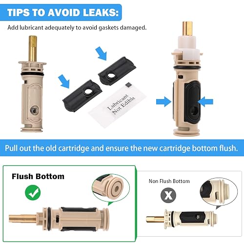 1222 Replacement Cartridge Kit For Moen Posi-Temp Shower Valve With Puller Tool & Adapter