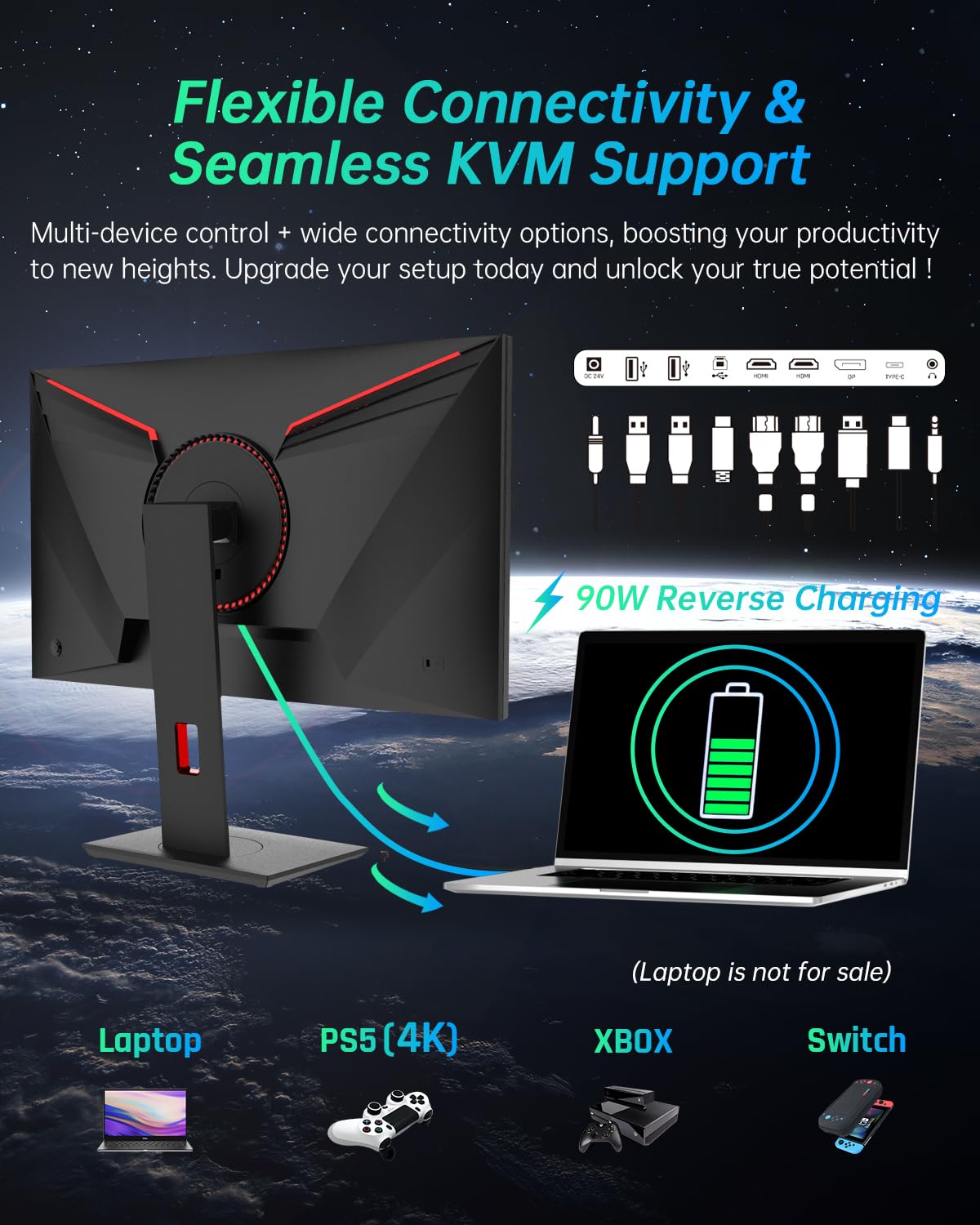 KTC Computer Monitor, Widescreen Display (2K miniled, 43)
