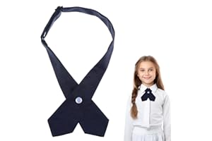 CIATBYYJ French Uniform Girls Tie, Adjustable Neck Tie, Cross Tie for Girl Boy School Uniform