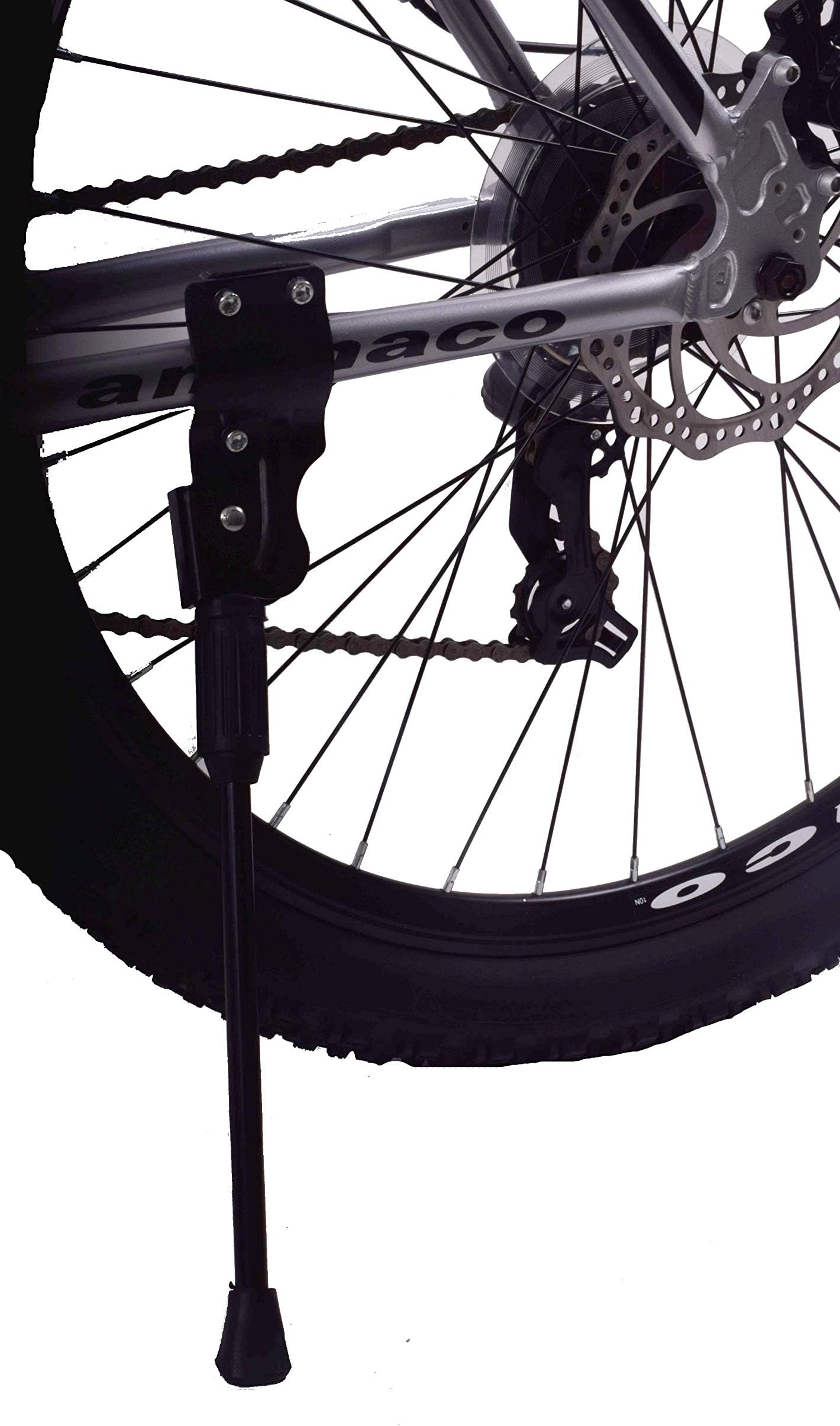 Ammaco Bike Bicycle 27.5" - 29" Wheel Mountain Bike Hybrid Bike Chainstay Propstand Kickstand Steel Bigfoot Black