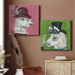 Renditions Gallery Llama and Bee Wall Art, Premium