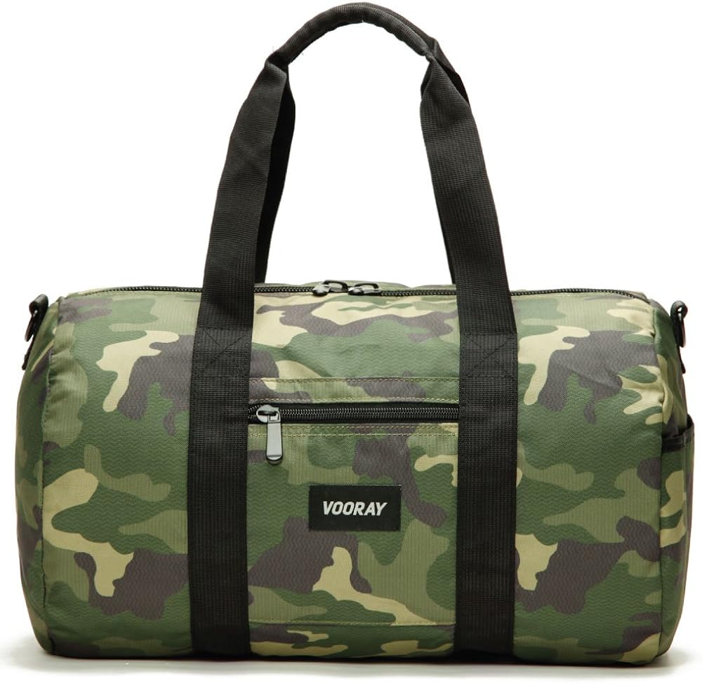 Vooray Roadie 16" Small Gym Duffel Bag (Green Camo) Clothing