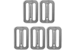 Stainless Steel Adjustable Buckle for 2 Inch Webbing, 3 mm Thickness Metal Hardware for Straps and Marine Applications, Gloss