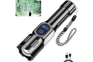 DSOCU Rechargeable LED Flashlight 990000 High Lumens, Powerful Super Bright Tactical Flash Light with Magnet, Zoomable, IPX7 