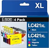 Coloran LC421XL Ink Cartridges Compatible with Brother LC 421XL 4-Pack view 1