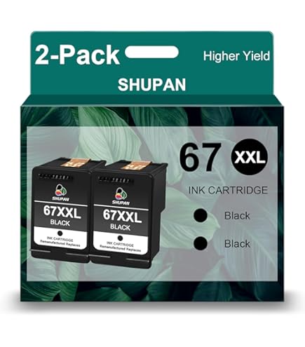 Amazon.com: XXL 67 Black Ink Cartridge Replacement for HP