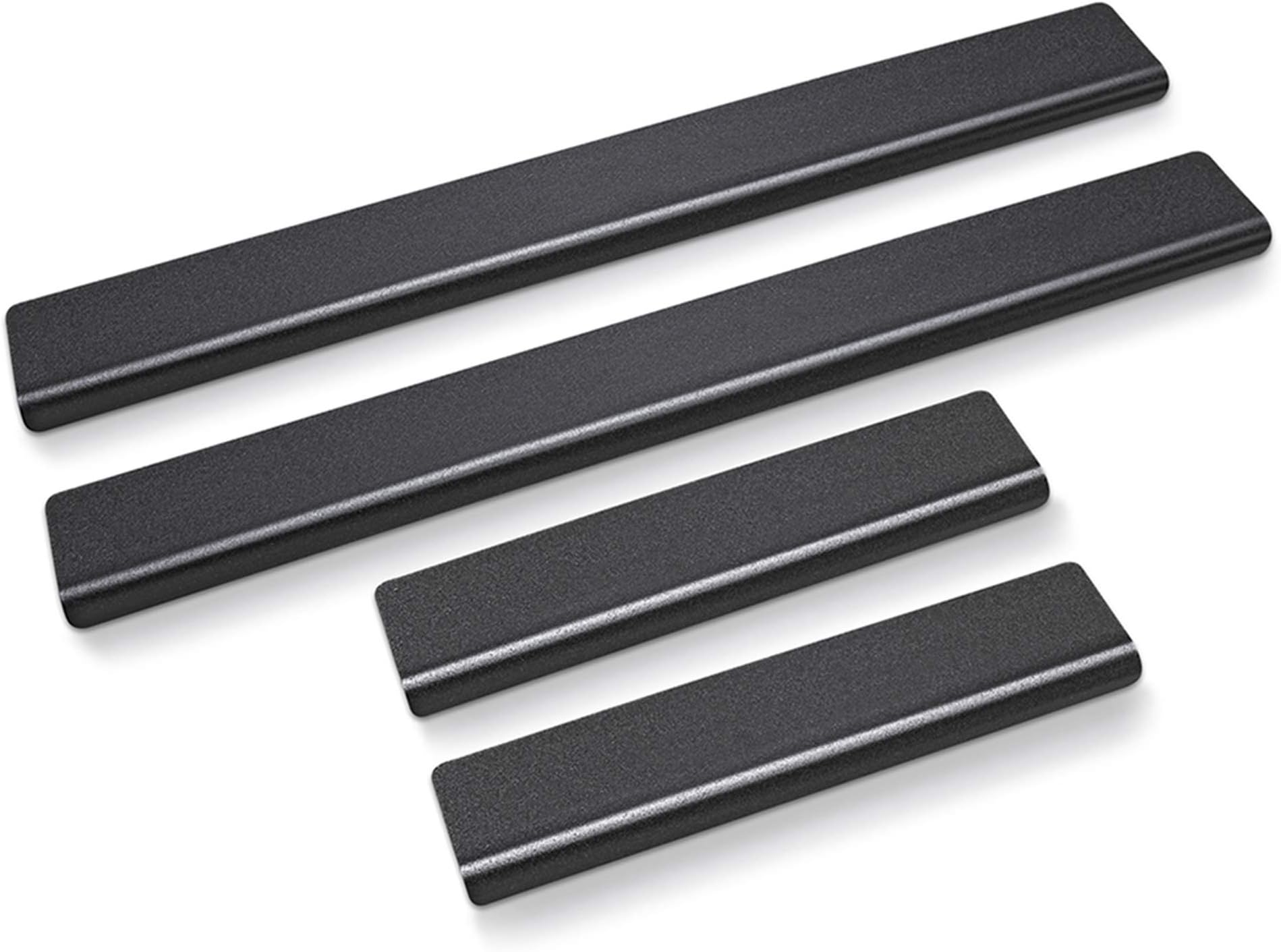 Saferide Door Sill Trims Car Black Pack of 4 Trim edge protection stainless steel self-adhesive protection with adhesive tape car door interior door sills strip interior door entry