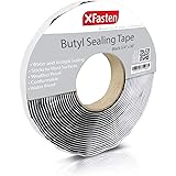 XFasten Black Butyl Seal Tape 1/8-Inch x 3/4-Inch x 30-Foot Leak Proof Putty Tape for RV Repair, Window, Boat Sealing, Glass 